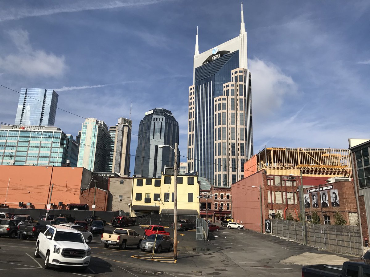 Photo of the downtown Nashville skyline in Nashville, Tennessee.