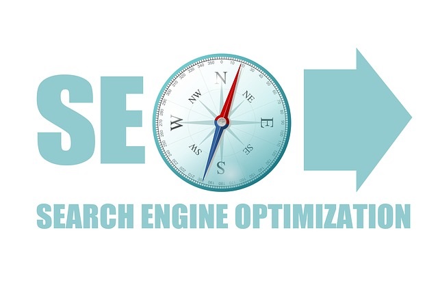 Search Engine Optimization Compass Stock Photo